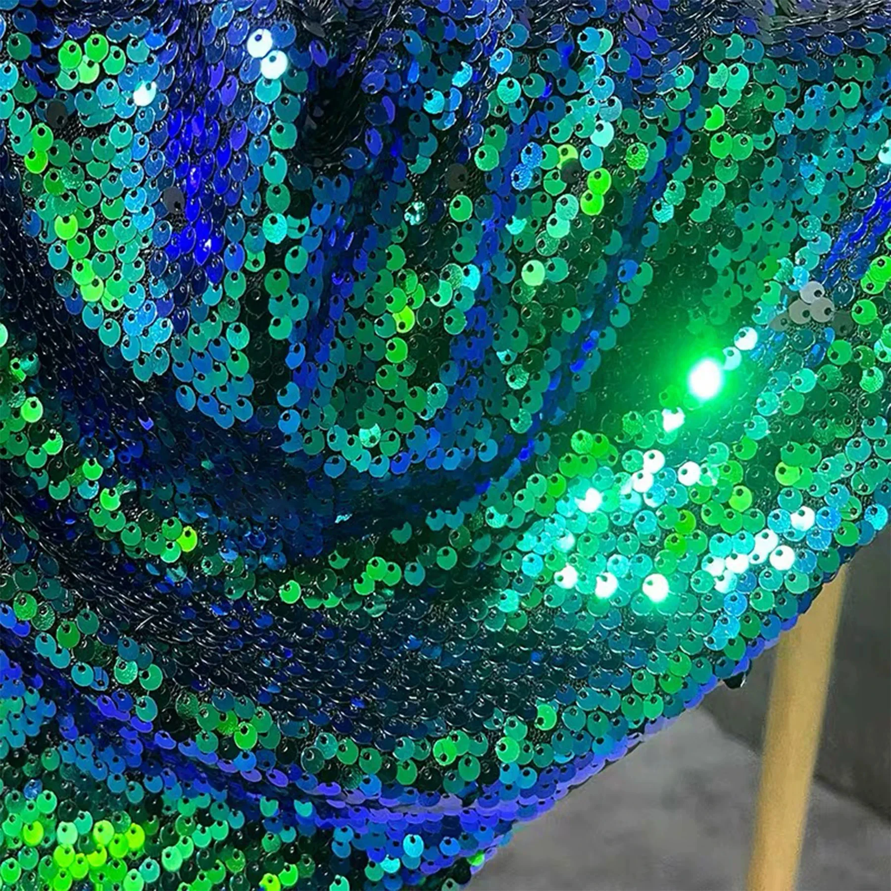 

1yard Encrypt fish scale sequin mesh fabrics for clothing background wedding dress lace dance designer fabric