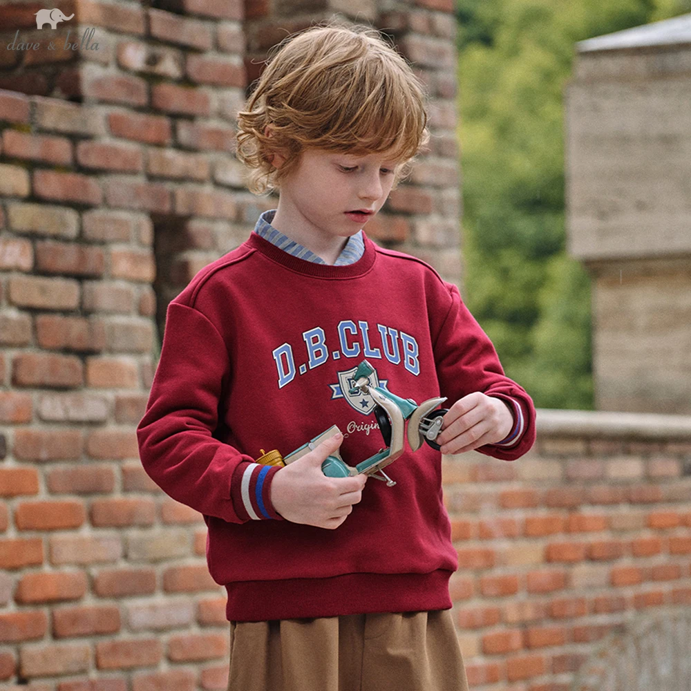 

Dave Bella Boys Long Sleeve Pullover Sweatshirt Children Autumn Spring Coat Kids Brother Sportswear Clothing DK3252729