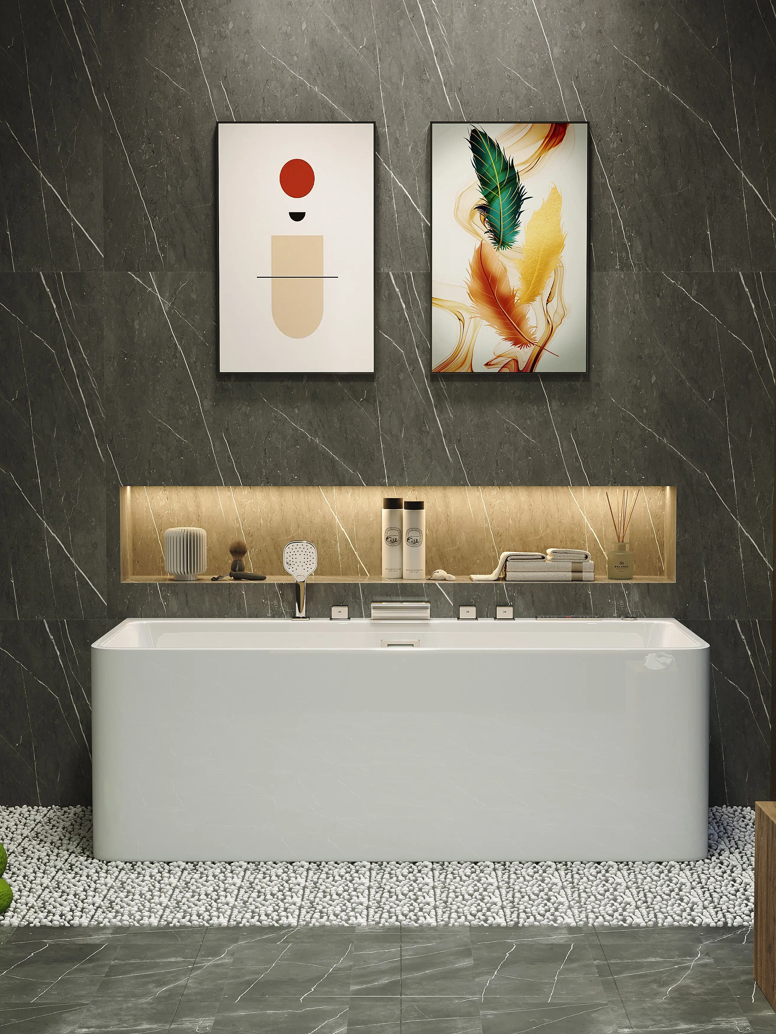 Acrylic household constant temperature surfing Jacuzzi K1709T small apartment independent three-group-sided rectangular bathtub