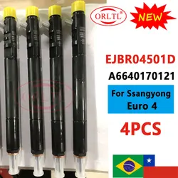 EJBR04501D New CRDI Diesel Fuel Injector Nozzle 6640170121 For Ssangyong Actyon Kyron 2.0L Xdi EURO 4 D20DT A6640170121 4PCS
