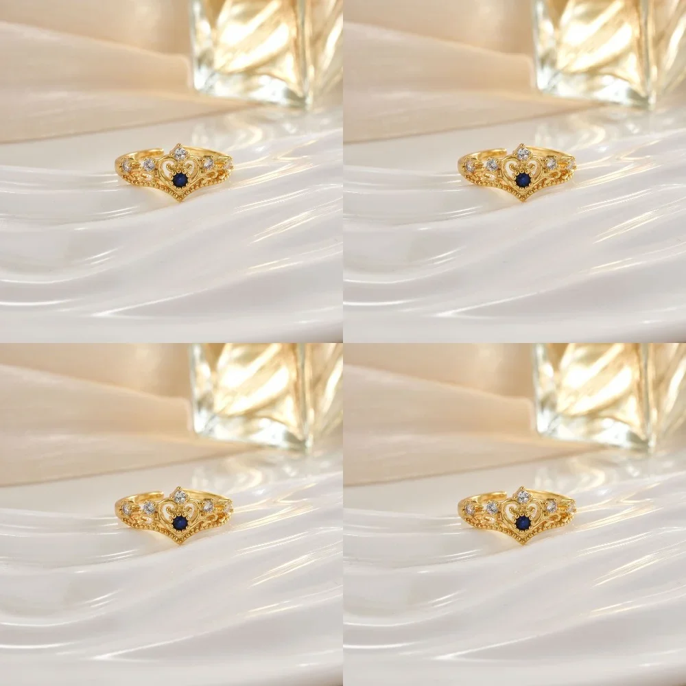 

Новое легкое роскошное кольцо с микроинкрустацией геометрическим открывающимся кольцом