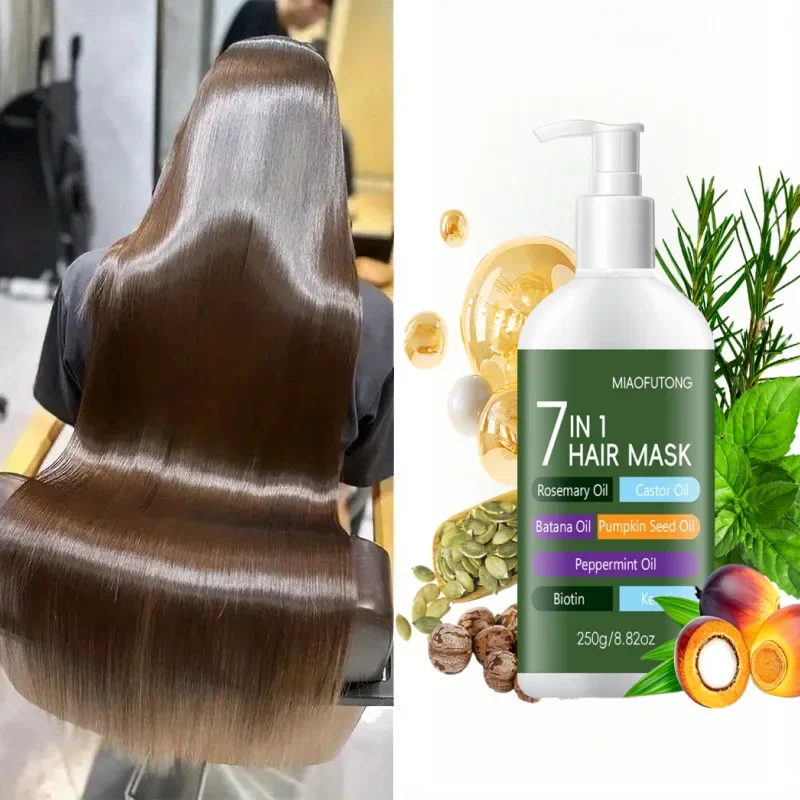 Keratin Infused Hair Treatment Masks with Rosemary Oil - Repair Dry Hair, Control Frizz, and Boost Moisture Instantly