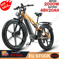 PULUMA Electric Bike 2000W Powerful Motor 48V20AH Lithium Battery Aldult Electric Bike 26*4.0 inch Fat Tire Mountain Snow E-bike