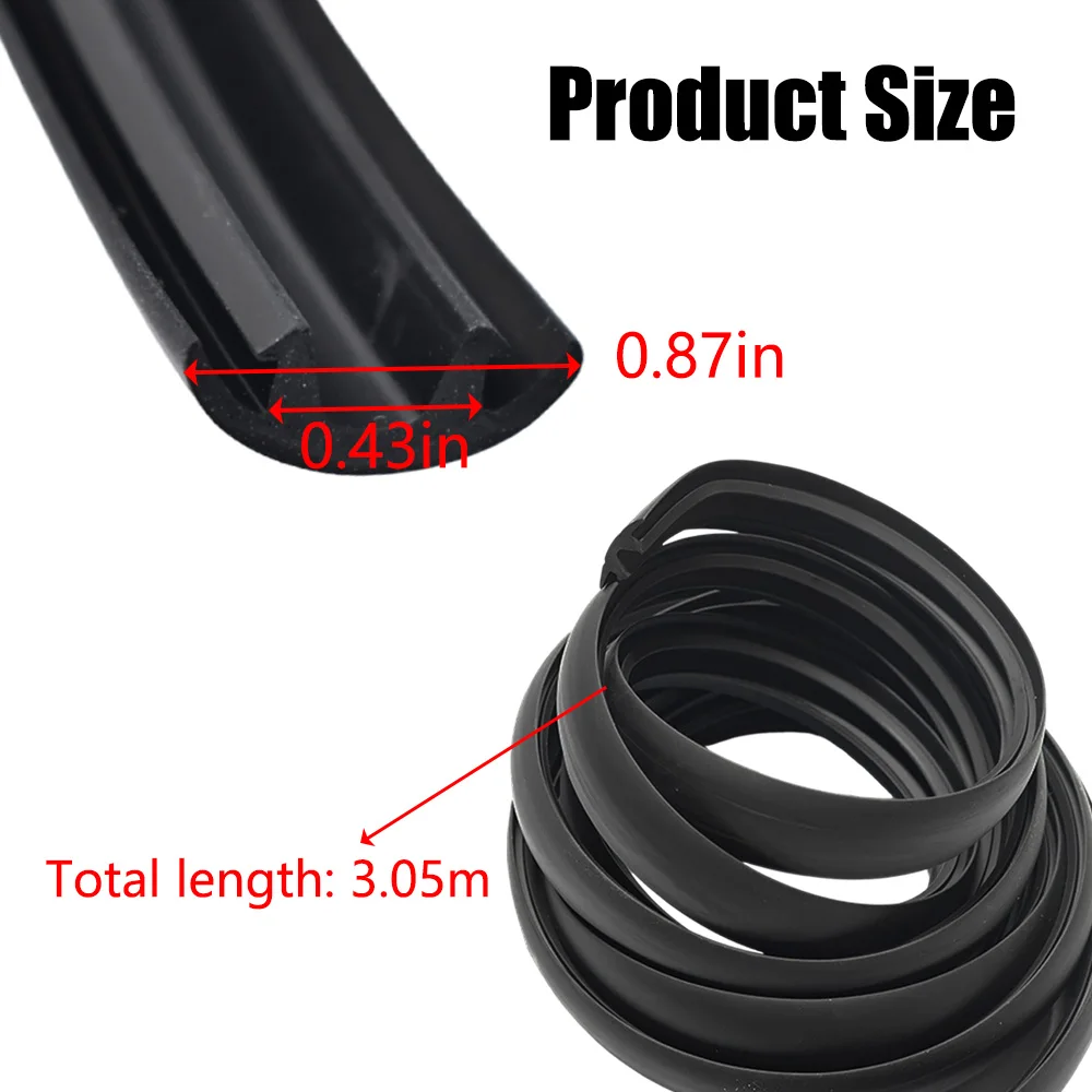 Sealing Rubber Strip at The Bottom of The Roof Rack Cross Bar Can Reduce Wind Resistance Noise length 3.05m For Thule Top Rod view 3