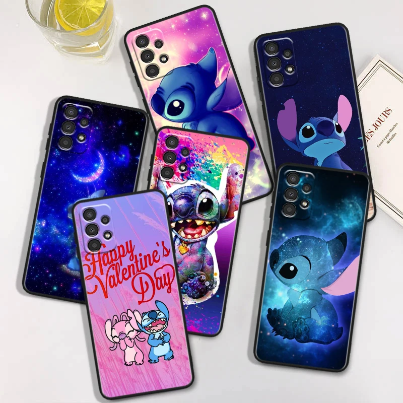 Disney Stitch Cool For Samsung Galaxy A91 A81 A71 A51 A42 A31 A21S A12 A11 A04 S E A02S A01 Core Black Phone Case