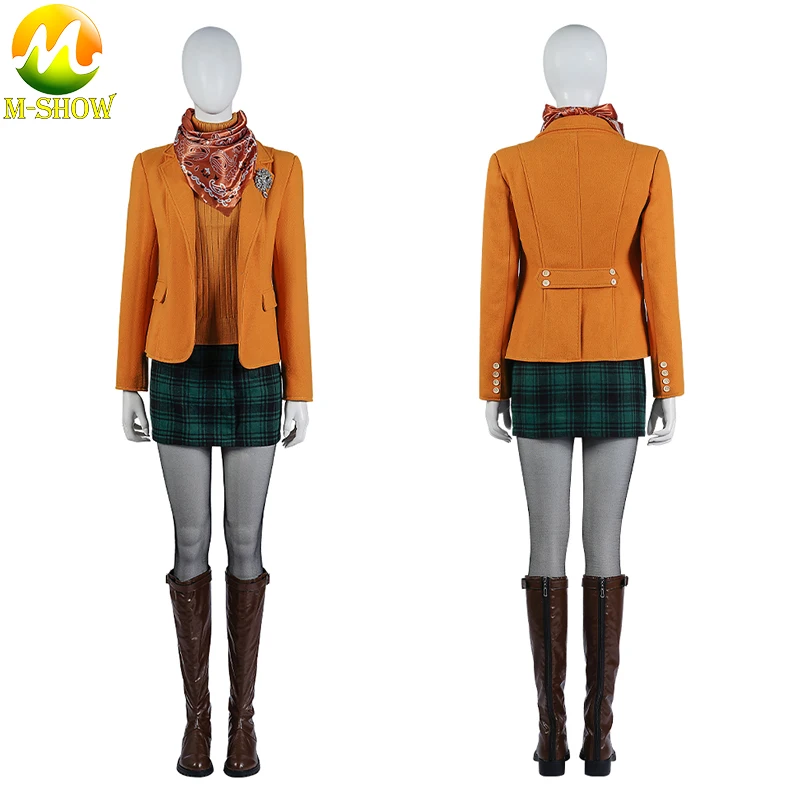 

Game RE Remake Ashley Graham Cosplay Costume Resident 4 Ashley Orange Coat Uniform Gilrs Winter Halloween Carnival Outfit