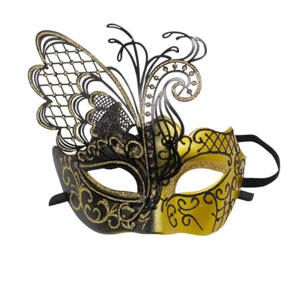 

Simple Retro Half Face Mask Novelty Crystal Glitter Mask Beautiful Colorful Masquerade Cosplay Mask The Phantom Dancer Mask