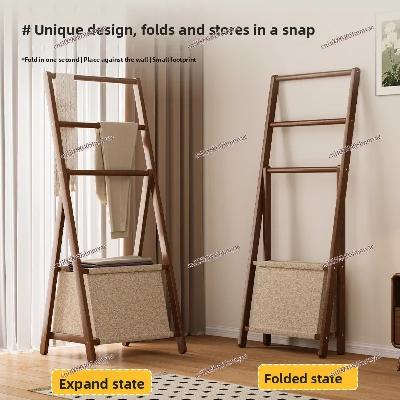 Simple Freestanding Clothes Coat Rack Bedroom Household Garment Organizer With Hanging Rod