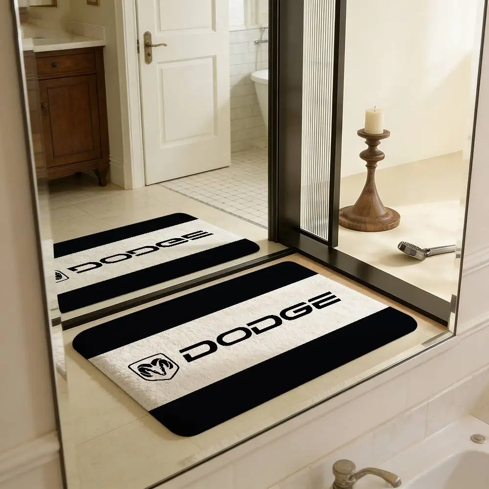 Car Dodge Challenger S-SRT Bathroom Mat Anti-slip Absorb Water Long Strip Cushion Bedroon Mat Welcome Doormat