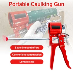 Portable Caulking Filling Tool Al Alloy Manual Caulking Gun Glass Glue Sprayer Professional Sealant Caulking Tool for Home Decor