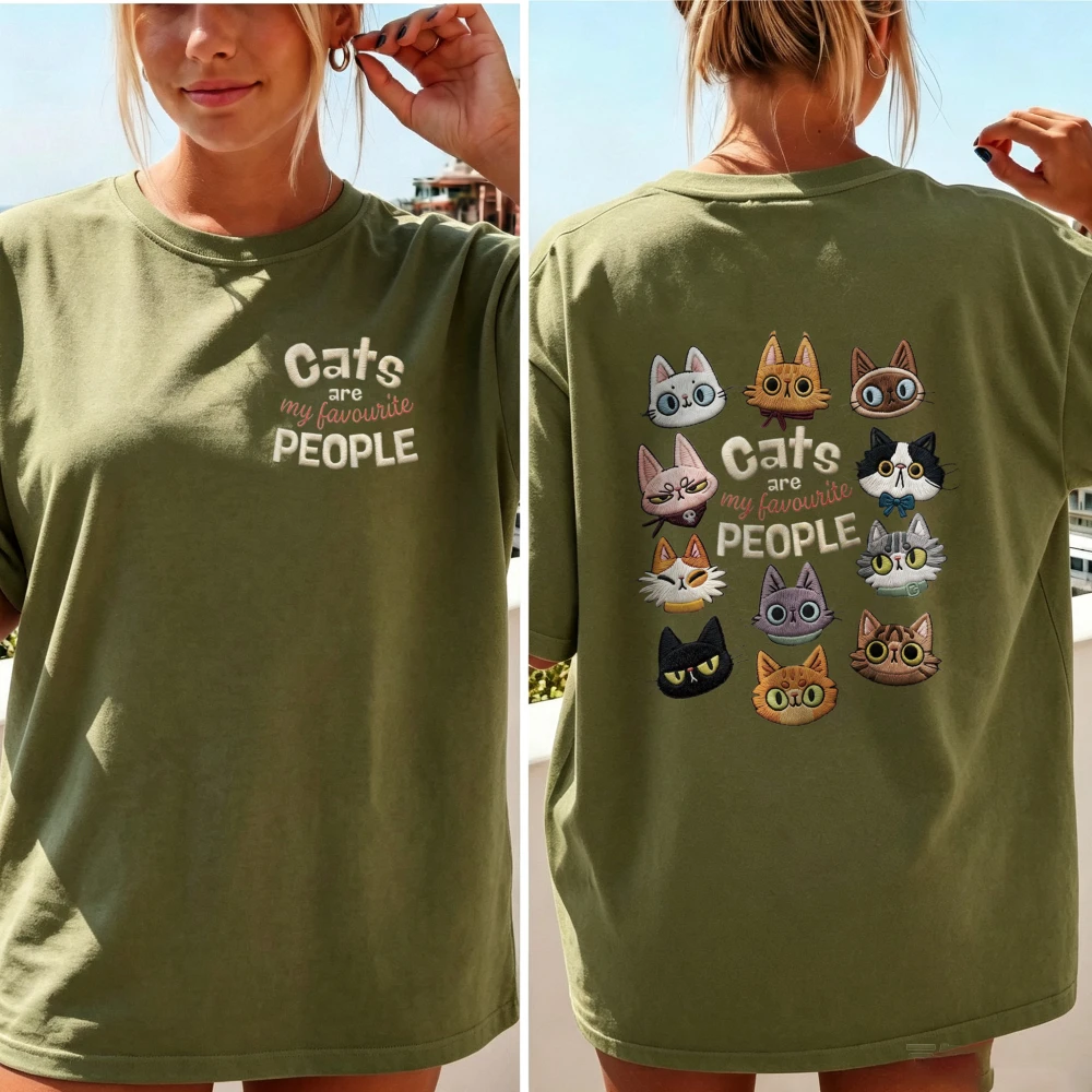 Women Cute Kittens Hiding in Boxes Collage Graphic T Shirt Vintage Hand Drawn Box Cat Various Poses Cotton Cat Lover Casual Tops