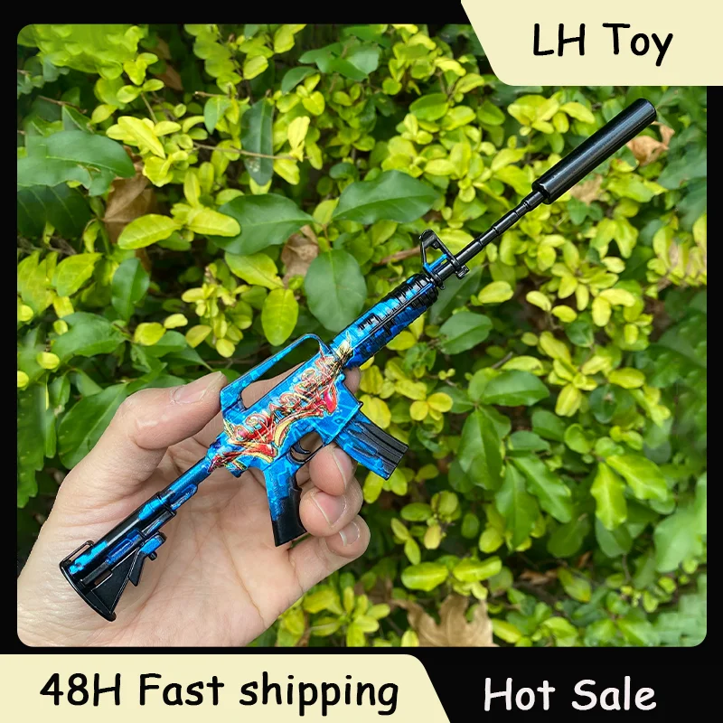 23cm GO'S Game Peripheral M4A1-S | Master Piece Ornament All Metal Gun Model Accessory Gun Skin Collections Cannot Launch
