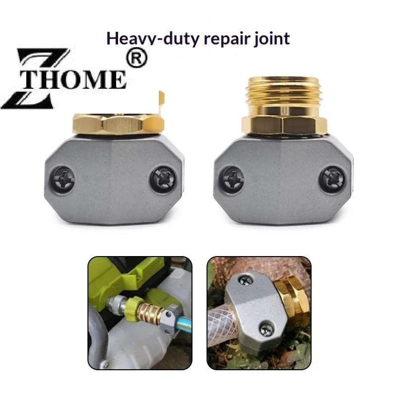 

Соединитель для садового шланга из цинка и алюминия 5/8-3/4 дюйма, набор для ремонта водопроводных труб, соединители «папа-мама» с уплотнительными кольцами