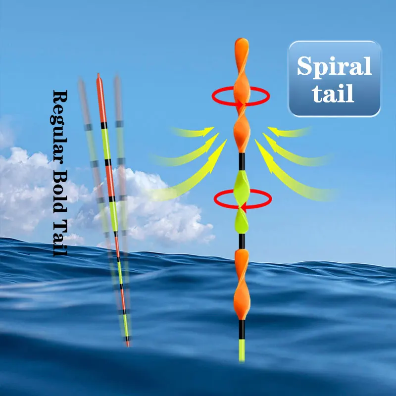 قطعتان من الخطاف المزدوج الأغراض ليلاً ونهارًا، عوامة مضيئة متغيرة الألوان مع حساسية عالية، عوامة إلكترونية جريئة ولافتة للنظر