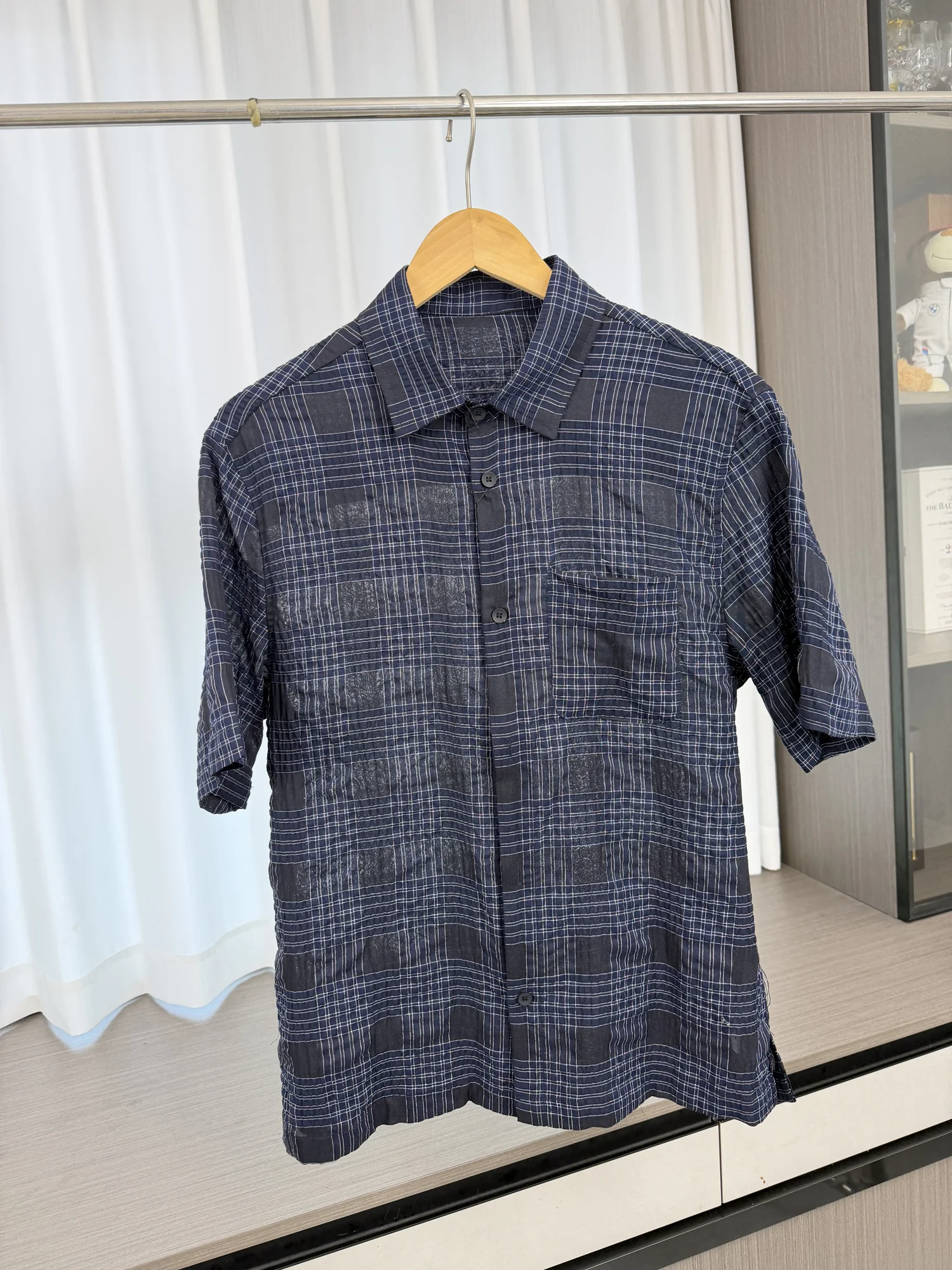 

Retro Filter Built-In Comfortable Men's Summer Casual Striped Short Sleeve Shirt Breathable Fashion Urban Style Youth Wear