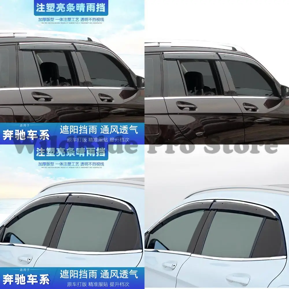 

1 set Stainless Steel Chrome Window Rain Visor for Mercedes Benz GLK GLE GLC GLS Car