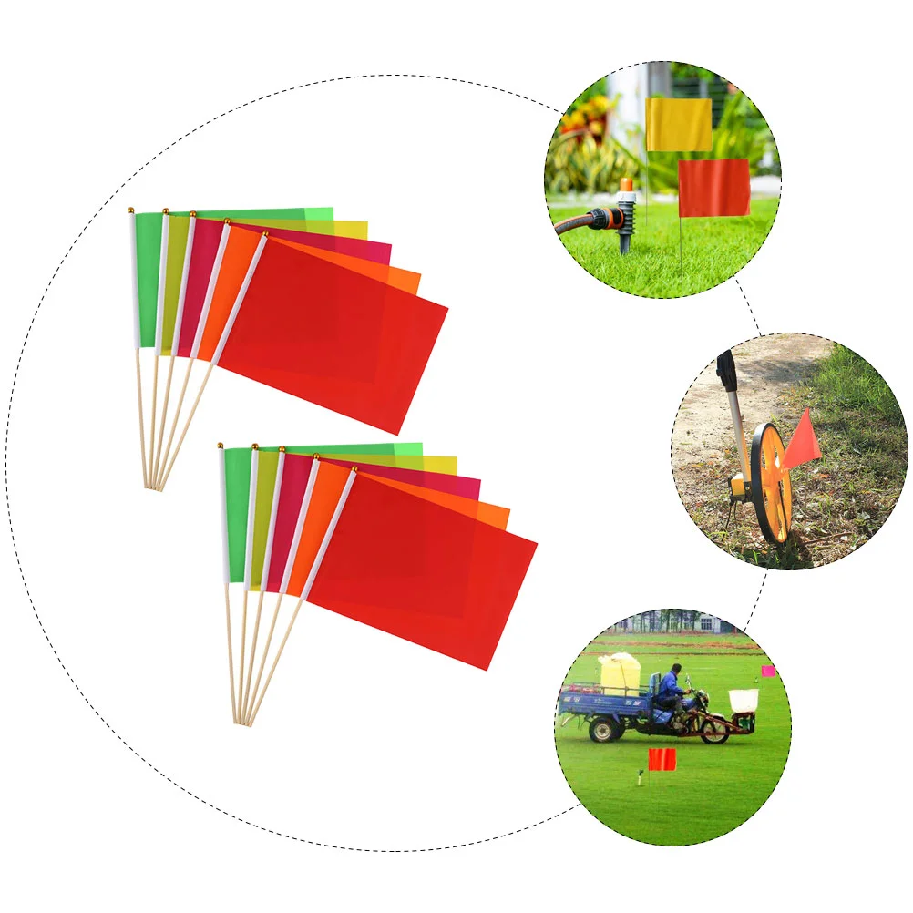 10 Pcs Flag Dog Training Flags Landscape Marking Garden Irrigation Emblems Sprinkler Yard Markers Colorful Lawn