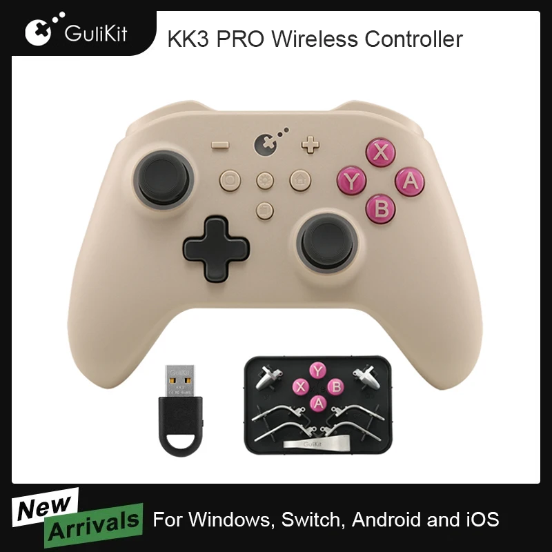 

GuliKit KK3 Pro Controller with Hall Effect Joysticks & Triggers KingKong 3 NS38 Gamepad for Windows Nintendo Switch Android iOS