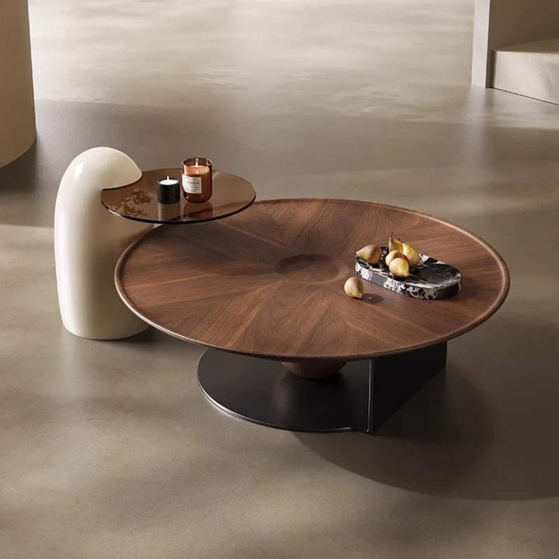 

Coffee table Italian minimalist round living room, several sides
