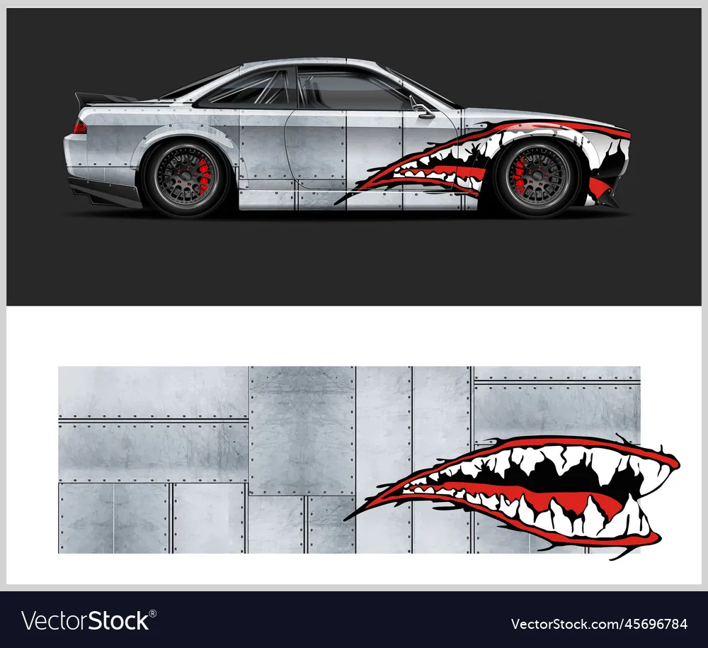 Gray Shark Car Color Change Film Decoration Bright Film Colorful Vinyl Wrap Sticker Sheet Film Decal Car Protection Sticker