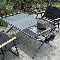 Aluminum Alloy Egg Roll Table Camping IGT Tactical Table Outdoor BBQ Table Drinking Tea Picnic Desk  Portable Folding Table