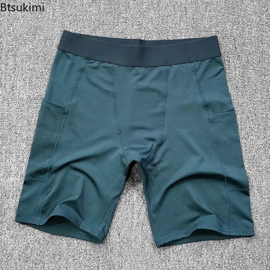 New Men Marathon Compression Shorts Running Training Fitness Leggings Bodybuilding Tights Sports Gym Comfortable Stretch Shorts