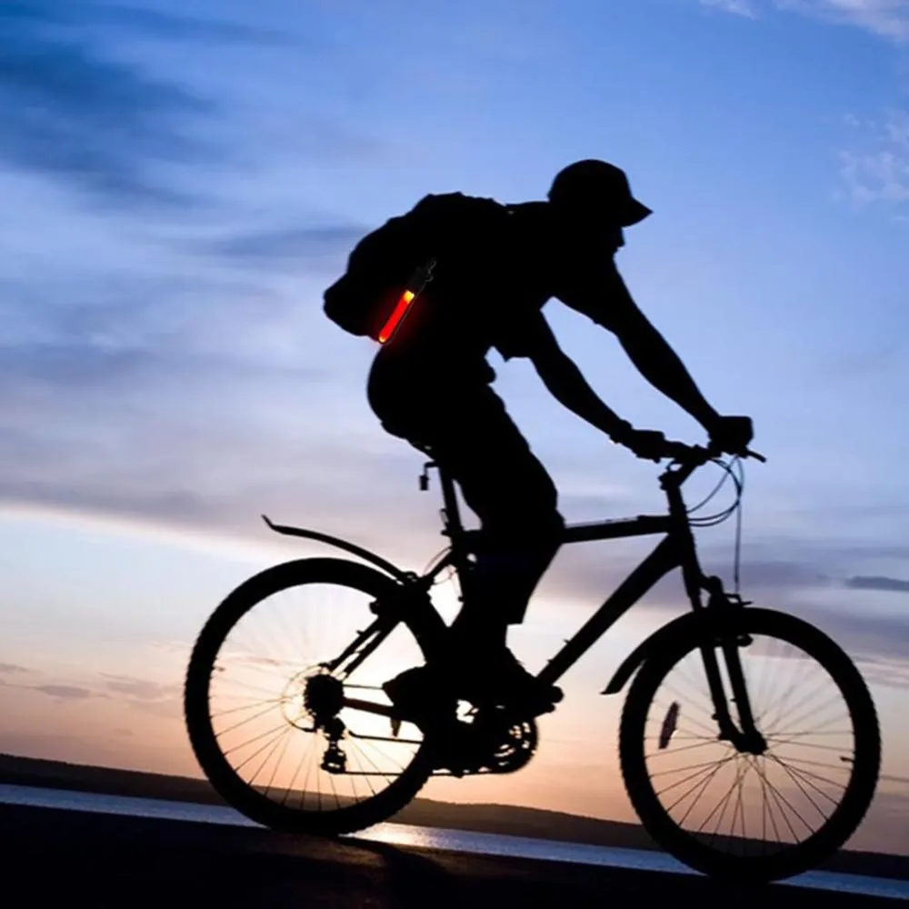 Mochila luminosa luz de advertencia noche ciclismo al aire libre correr señales de advertencia de seguridad Camping viaje bolsa de fiesta decoración