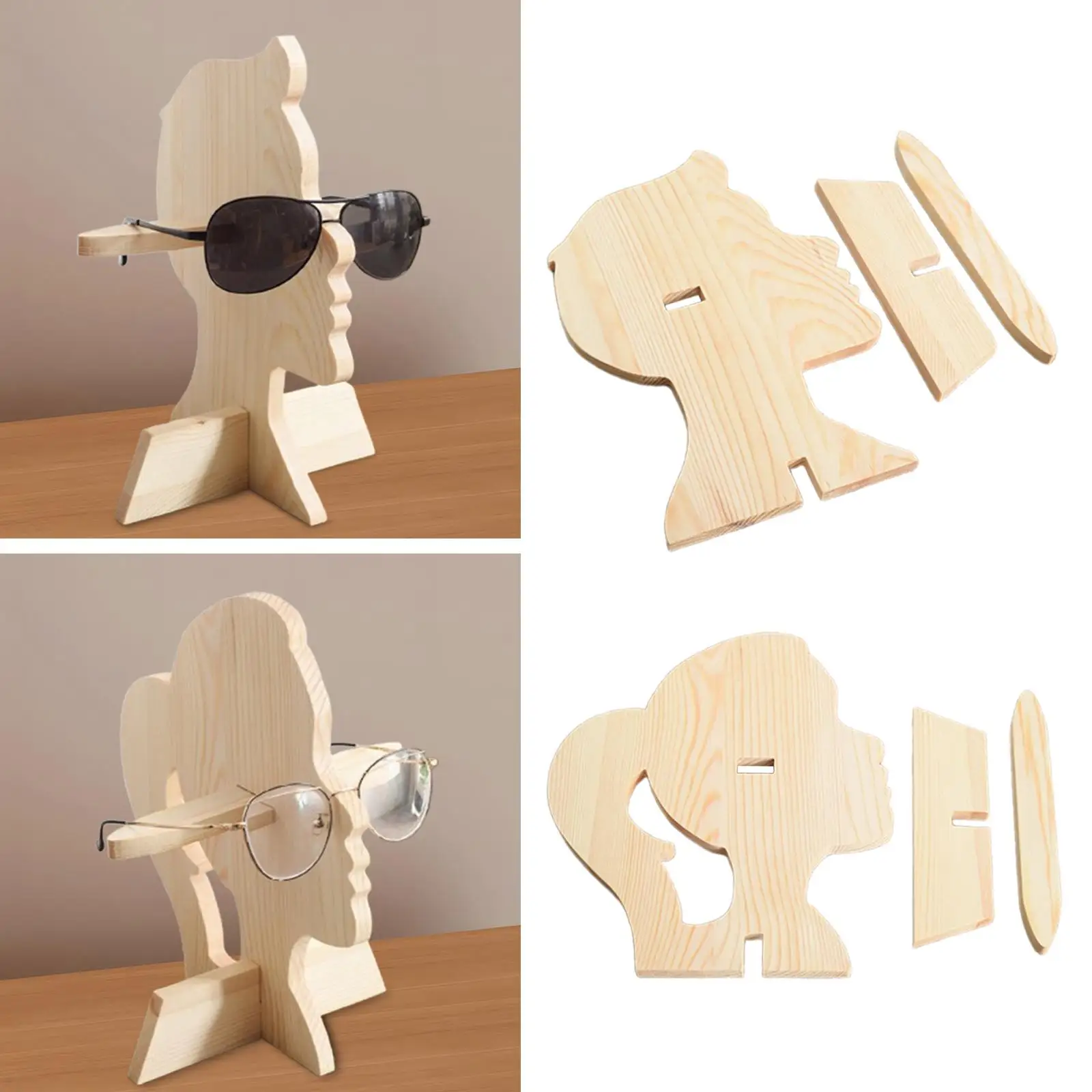 

Wooden Spectacle Eyeglasses Holder Sunglasses Display Rack Display Stand Eyewear Stand for Home