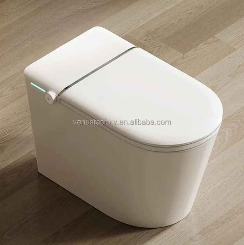 Luxury Electric Intelligent One Piece Closestool Wc Toilet Bowl Automatic Black Smart Bidet Toilet