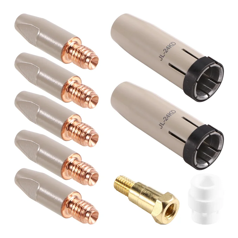 

ABVT-18Pcs 24KD Coating Protection Nozzle 1.0Mm MIG Torch Gas Nozzle Tip Holder Of 24KD MIGMAG Welding Torch