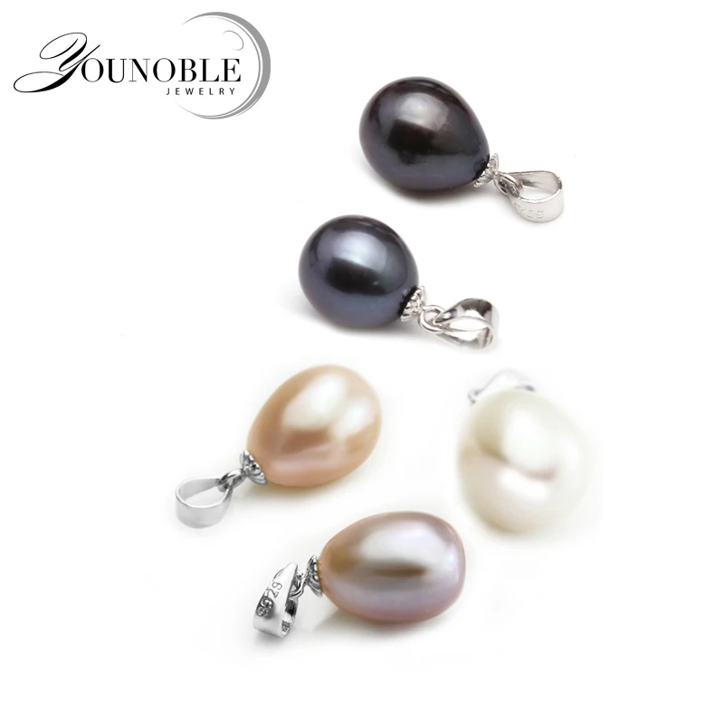 Freshwater Pearl Pendant 925 silver,real natural pearl jewelry wholesale