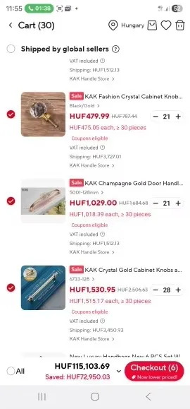 

116pcs Cabinet Handles and Drawer Knobs