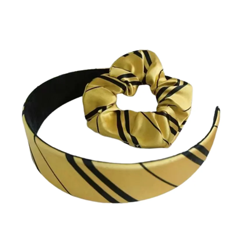 Wizard Magic Headband School Slytherin Striped Head Wear Cosplay Hair Rope Scrunchie Accessories Headwear Props