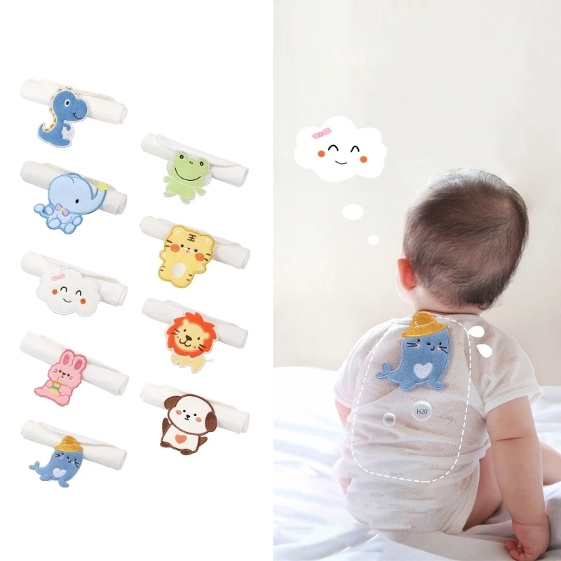 Children Back Sweat Towel Baby Wipes Towel for 0-4Y Toddlers Cotton Back Towel