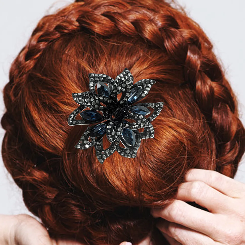 

2 шт., заколки для волос со стразами и цветком, уникальный дизайн, подходит для разных случаев, декоративные для женщин и девочек