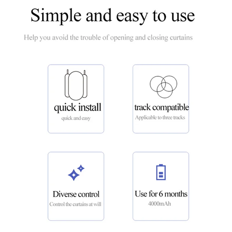 Smart Curtains Robot Roman Rod Track/T/U-Rail Tracks 3 In1 Automatic Curtain Opener Remote Control Curtain Motor-BTFL