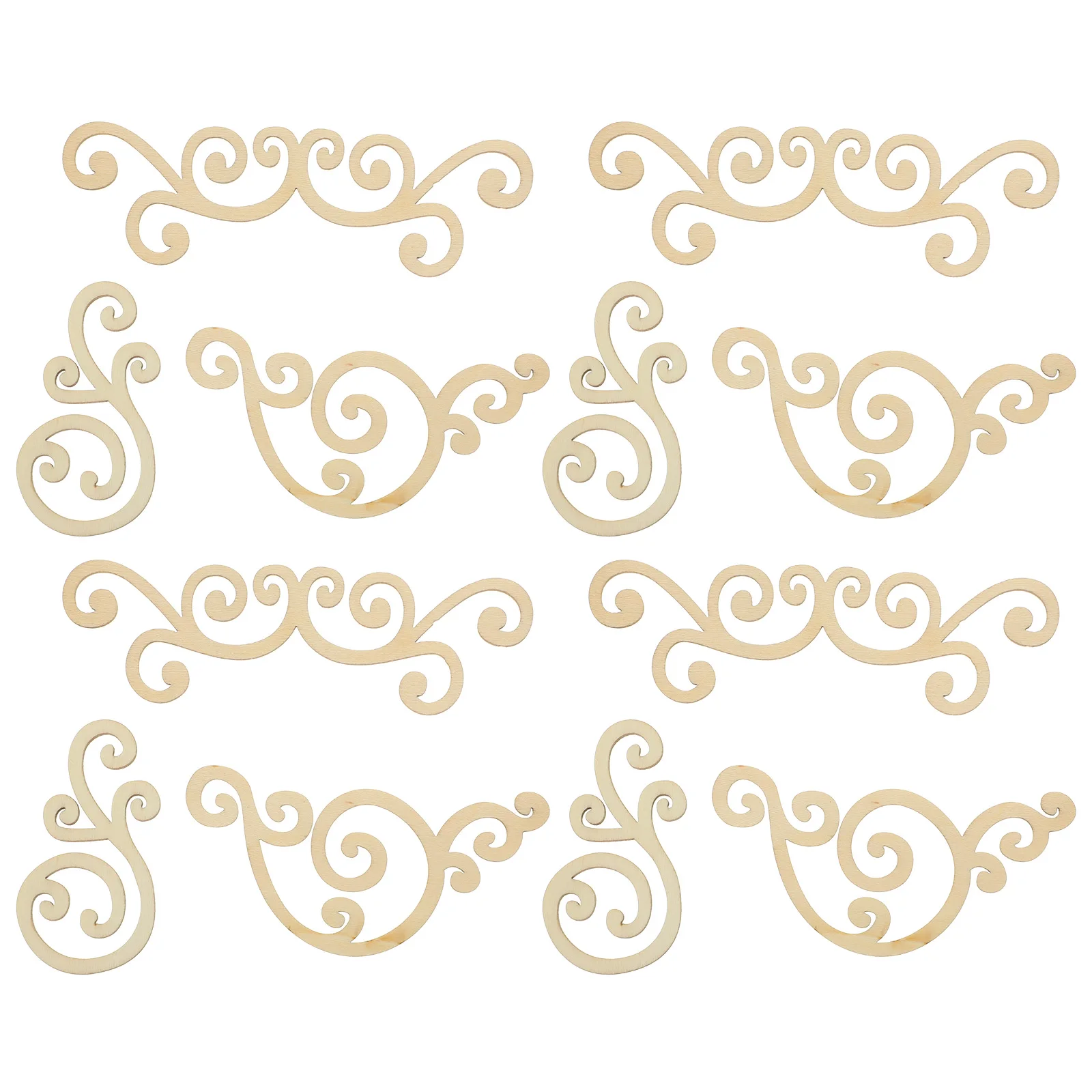 

16 Pcs Wooden Slices Decorative Home Wedding Craft Design Handmade Adhesive Decals DIY Decorations