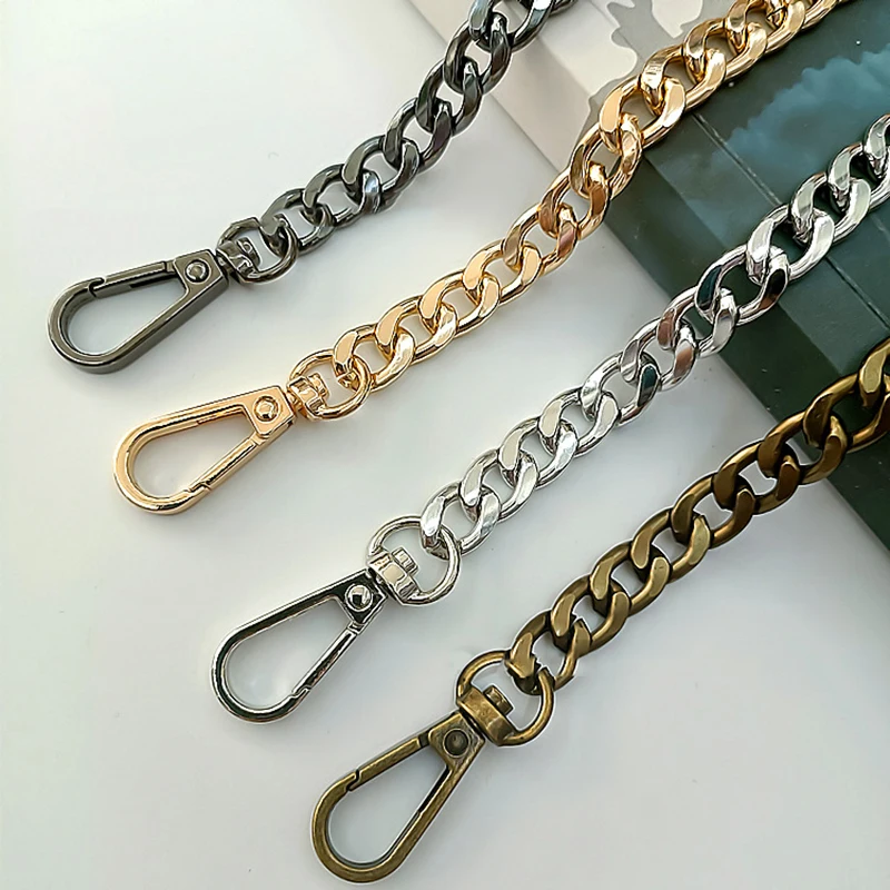 40/120CM High Quality Metal Bag Chain DIY Woven Bag Aluminum Shoulder Strap Crossbody Bag Metal Replacement Chains Accessories