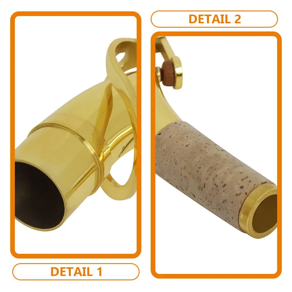 Tenor Saxophone Bend Neck Replacement Silver-Plated Brass Curved Neck for Comfortable Playing Position Sound Projection