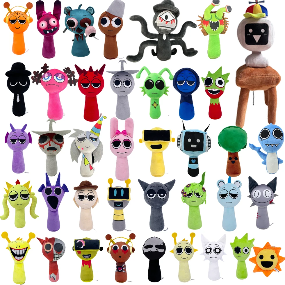 39style Sprunki Plush Incredibox Game Anime Plush Kawaii Cute Stuffed Soft Dolls Collection Room Decoration Christmas Gifts Toys