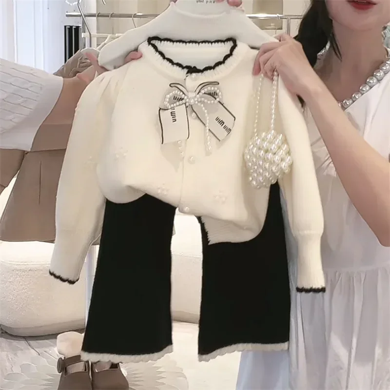 مجموعة ملابس الأطفال لخريف 2024 سترة كورية وسراويل فضفاضة مكونة من قطعتين #2