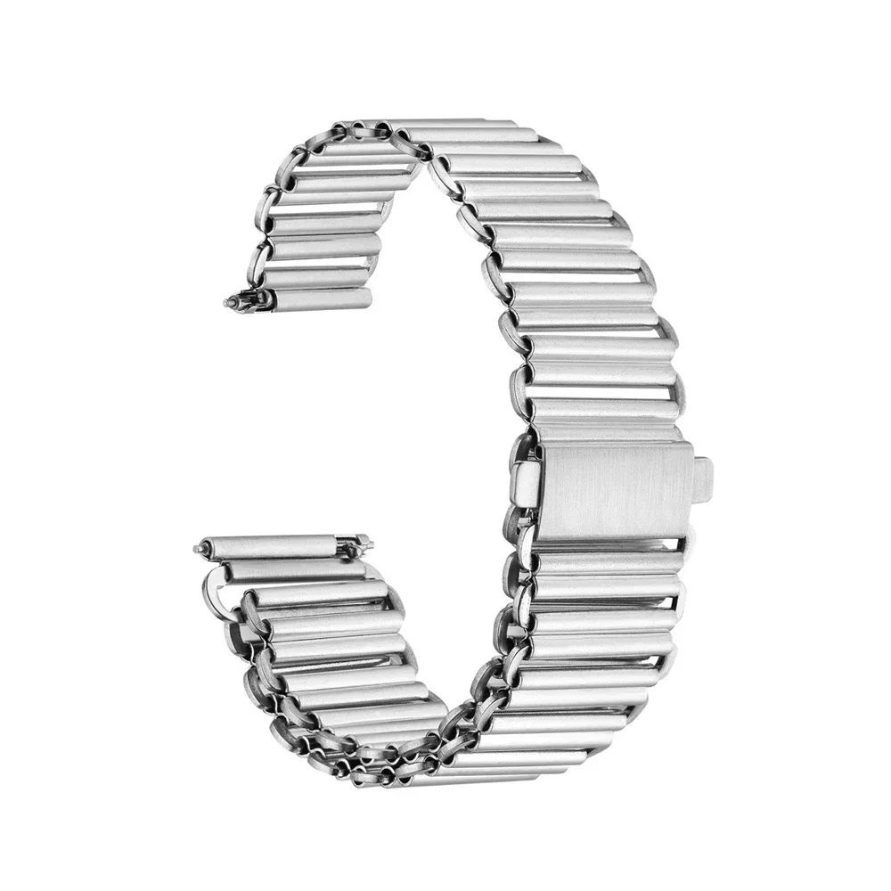 하이 퀄리티 스테인리스 스틸 시계 밴드, 본클립 팔찌 스트랩, 빈티지 밴드, 빠른 분리 팔찌, 금속 범용 스트랩, 18mm, 20mm
