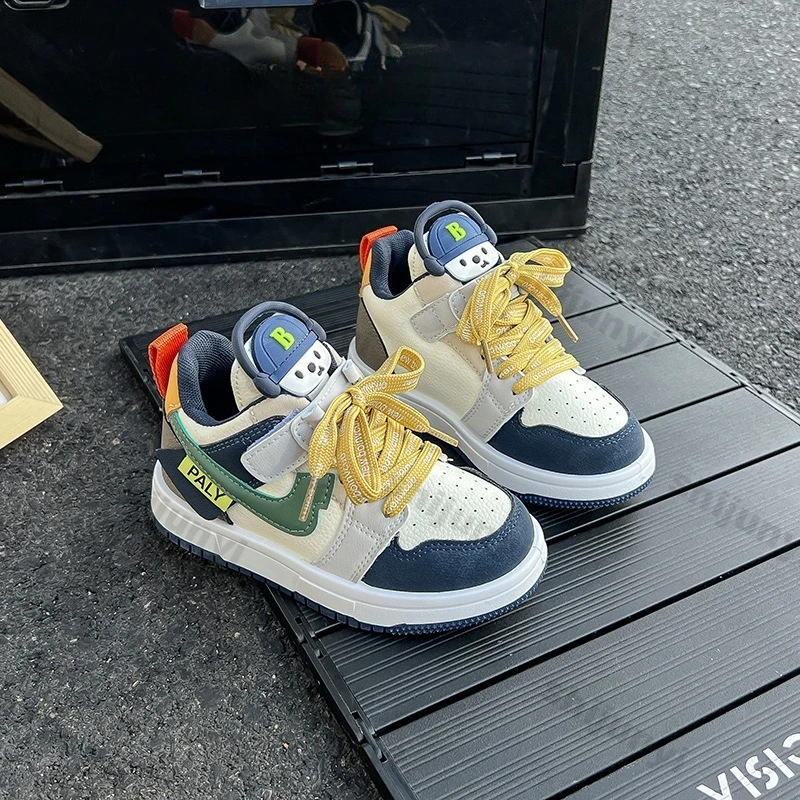 

Children Sneakers Cartoon Pattern Autumn New Trendy Breathable Boy Kids Sport Shoes Comfortable Non Slip Girl Kids Casual Flats