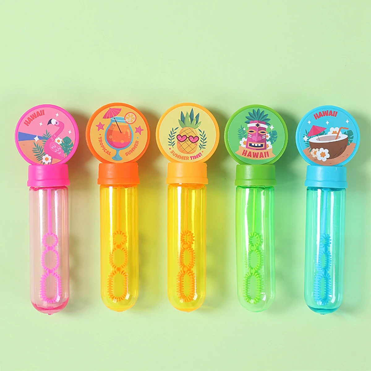 10 قطعة زجاجات الصابون فقاعة فلامنغو ملصقات أنبوب فقاعة عصا هاواي هدايا الحفلات للضيوف حفلة عيد ميلاد زينة ألعاب أطفال