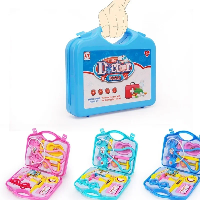 Kit médico de simulação para crianças, Caixa de armazenamento, Fun Interactive Birthday Gift, Brinquedo médico, Meninos e meninas, Personalizado