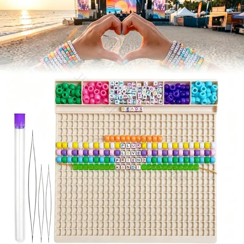 R7UF Letter Bead Tray with Layout for Bracelet Making and Bead Sorting