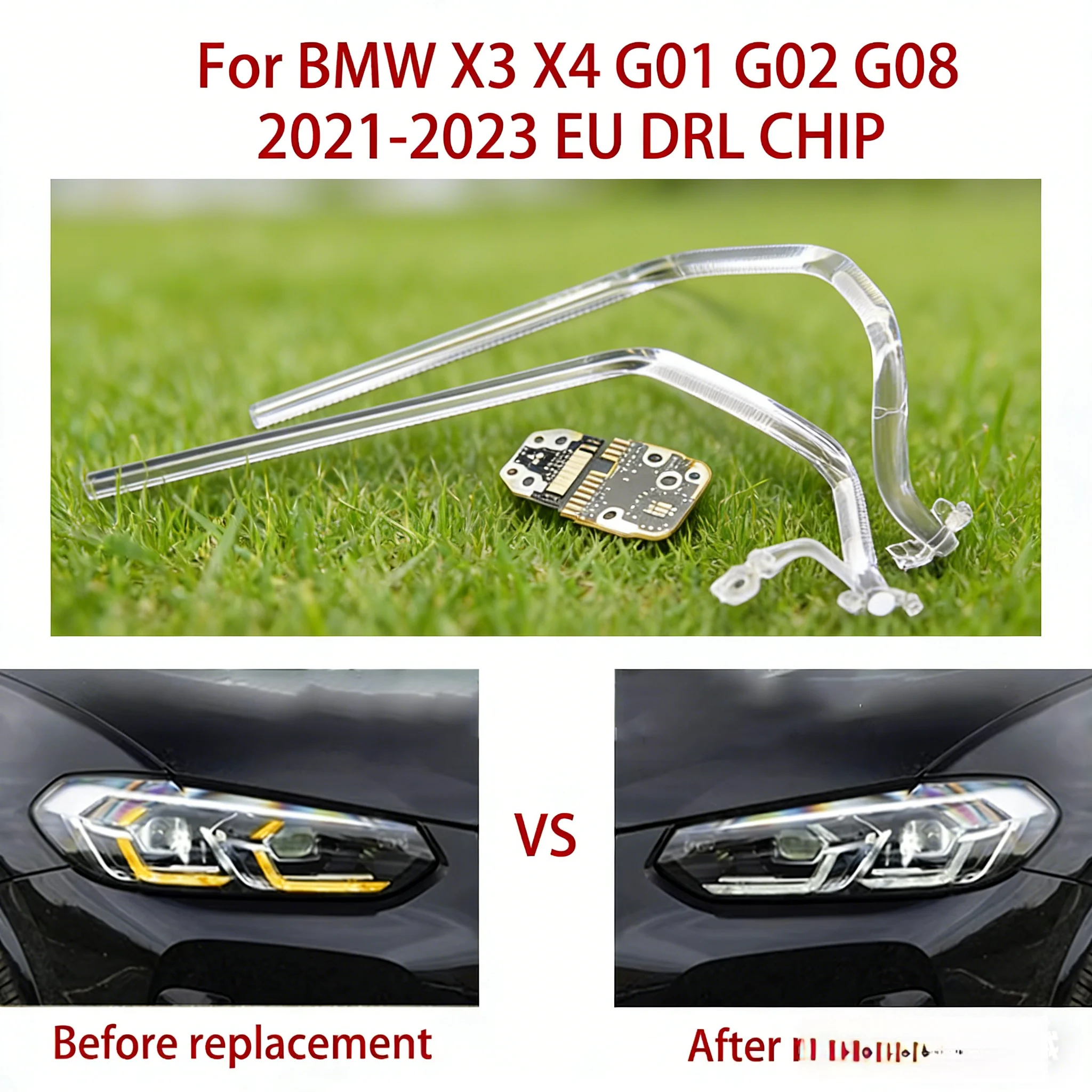 

Light Strip White Light For BMW Angel Eye Chip X3 X4 G01 G02 G08 Ballast Conduit Strip 21-2023 Daytime Running EU Car DRL CHIP
