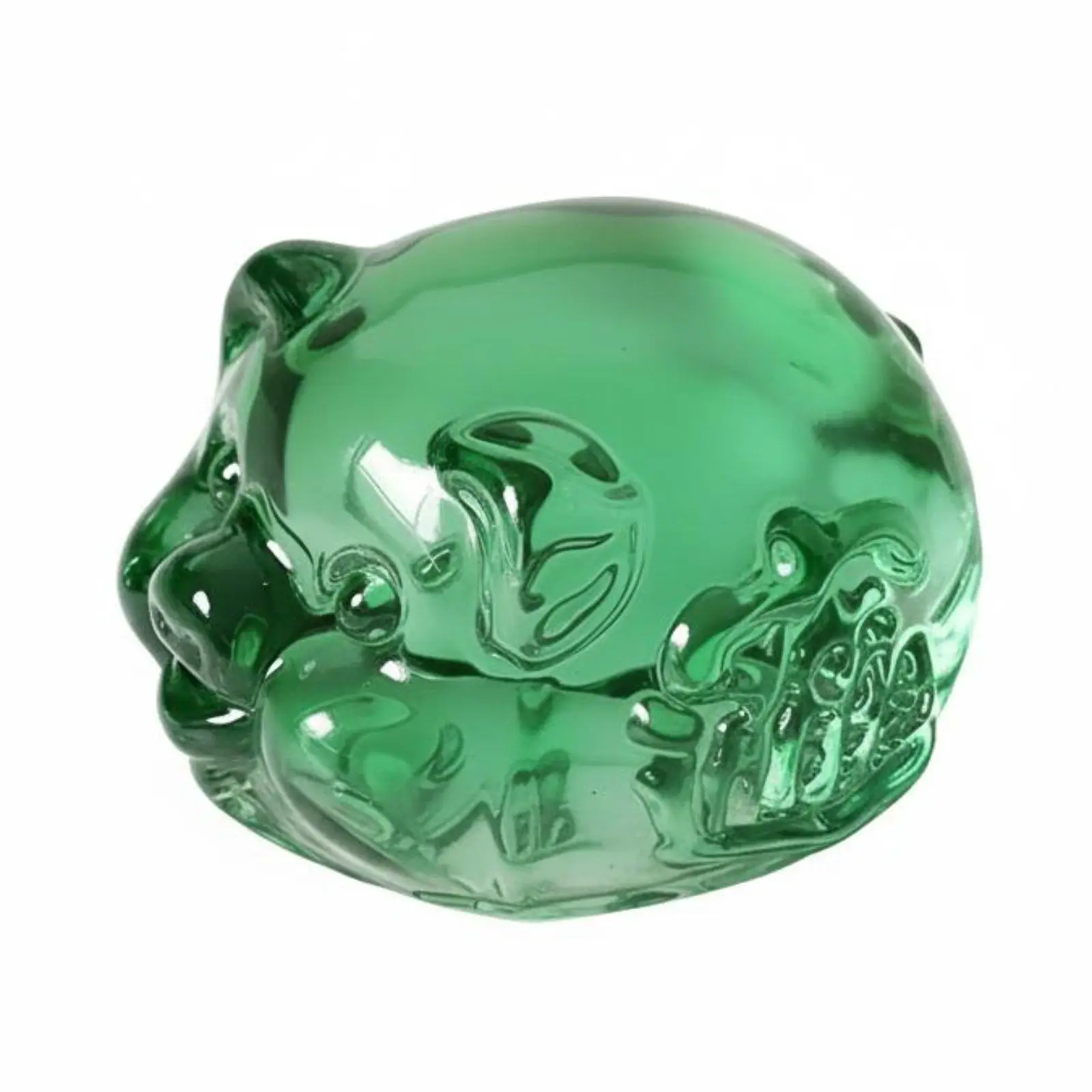 Crystal Pig Sculpture, Zodiac Animal, Handmade Glass Art, Office Decor, Business