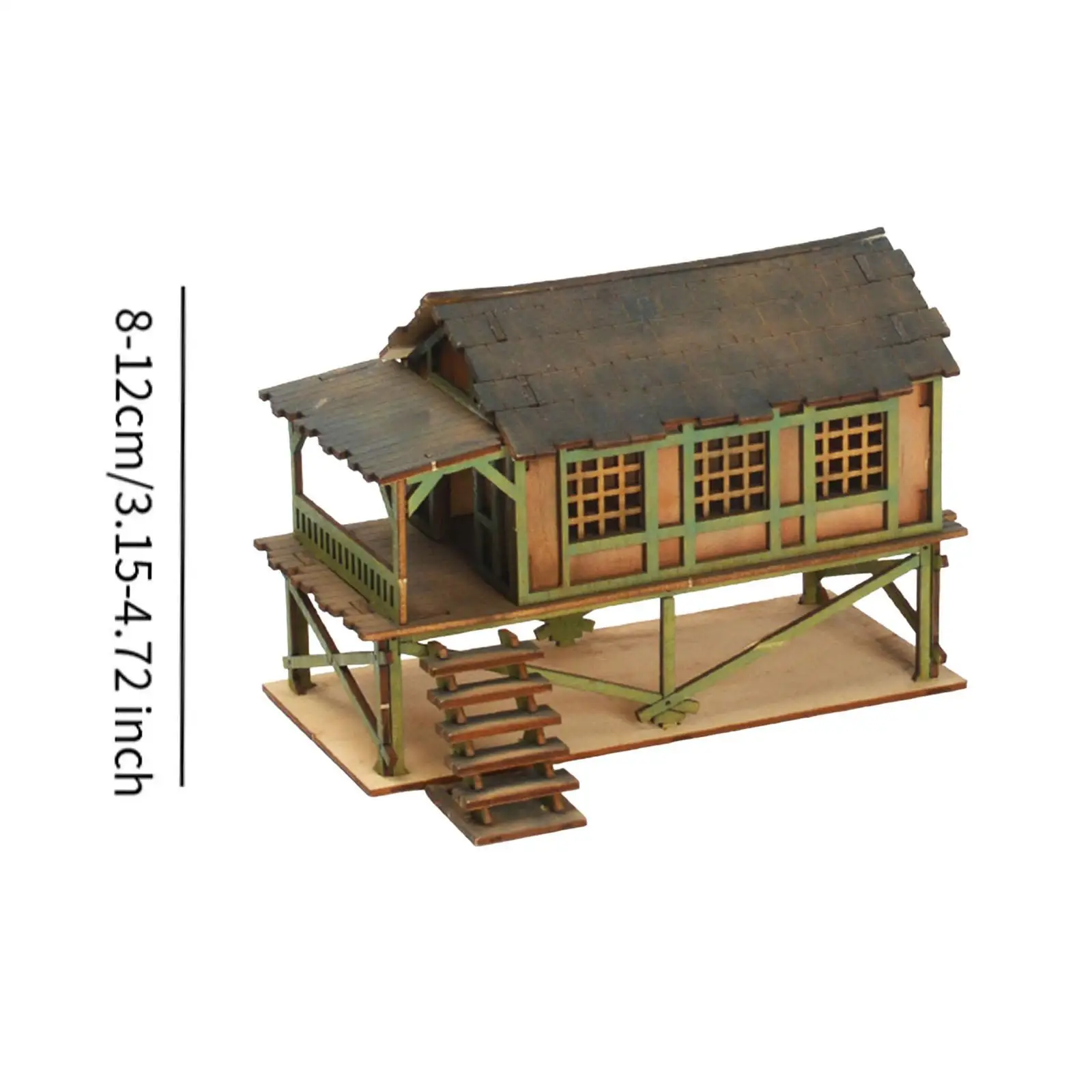 1/72 House Model Kits, Wooden Model Kits House, DIY Wooden House, Assemble 1/72 Models House