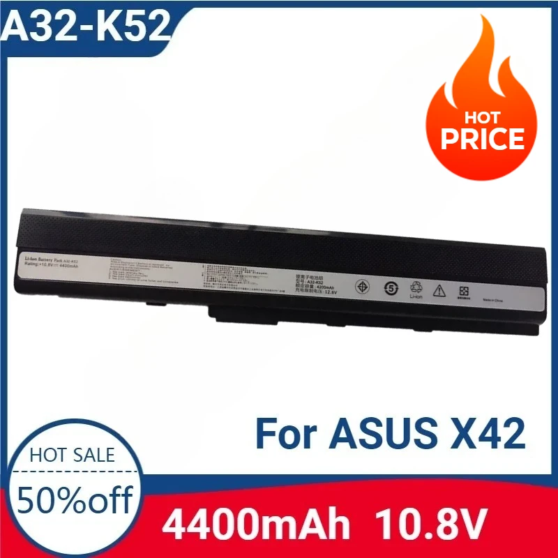 

For A32-K52 High-quality Laptop Replaceable Battery for ASUS X42 X42D X42E X42F X42J X52 X52B X52D X52F X52J X52N X52S X52X X5I